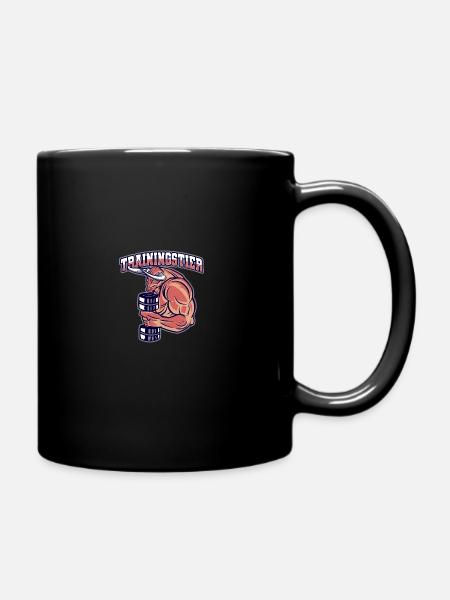 Trainingstier Gym Kraftsport lustiges Bodybuilding - Tasse einfarbig - Schwarz