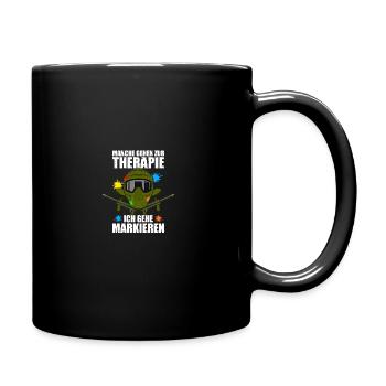Markieren Gotcha Paintballspieler Paintball - Tasse einfarbig - Schwarz - Rechts