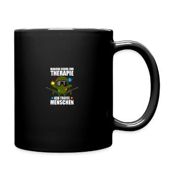 Gotcha Paintballspieler Paintball Therapie - Tasse einfarbig - Schwarz - Rechts