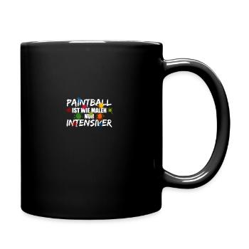 Gotcha Paintballspieler Paintball ist wie malen - Tasse einfarbig - Schwarz - Rechts