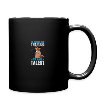 Talent Federball Badminton Badmintonspieler - Tasse einfarbig - Schwarz - Rechts