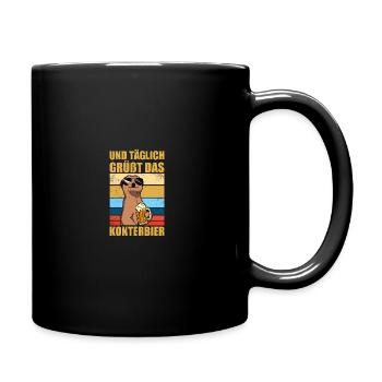 Konterbier Biertrinker Bierliebhaber Bier Sauf - Tasse einfarbig - Schwarz - Rechts