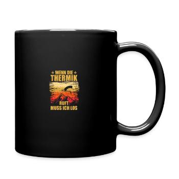 Thermik Paragleiter Gleitschirmflieger Paragliding - Tasse einfarbig - Schwarz - Rechts