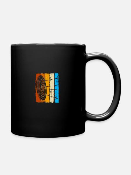Pfeil und Bogen Bogenschießen Bogenschütze - Tasse einfarbig - Schwarz