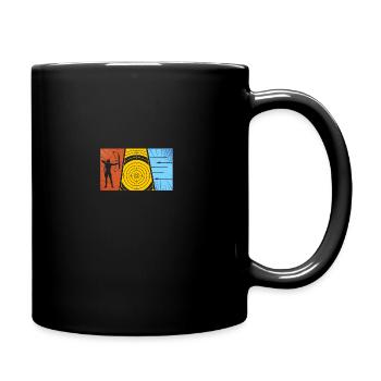 Pfeil und Bogen Bogenschießen Bogenschütze - Tasse einfarbig - Schwarz - Rechts