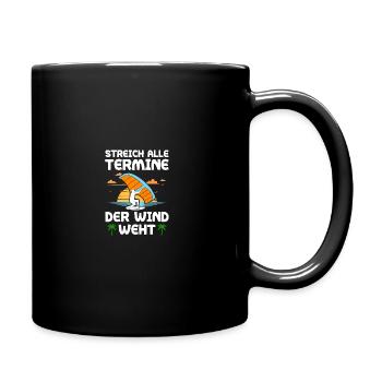 Streich alle Termine Wingsurfer Surf Wing Foil - Tasse einfarbig - Schwarz - Rechts