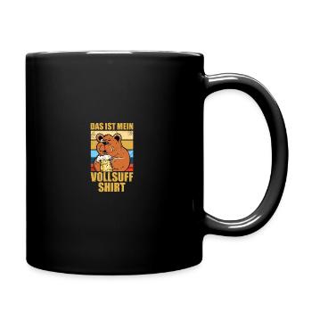 Vollsuff Biertrinker Bierliebhaber Bier - Tasse einfarbig - Schwarz - Rechts