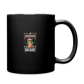Santa Weihnachtsoutfit Ugly Christmas - Tasse einfarbig - Schwarz - Rechts