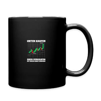 Unten kaufen Aktienmarkt Börse Trader - Tasse einfarbig - Schwarz - Rechts