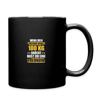 Your Friend: Bodybuilding, Bodybuilder, Weight Training - Full Colour Mug - black - Right