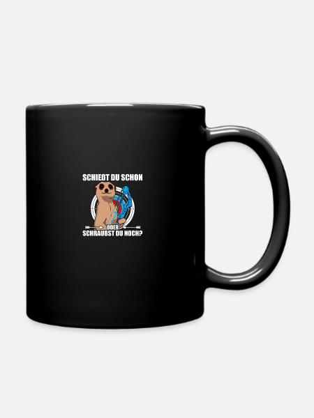Schießt du Pfeil Bogen Bogenschießen Bogenschütze - Tasse einfarbig - Schwarz