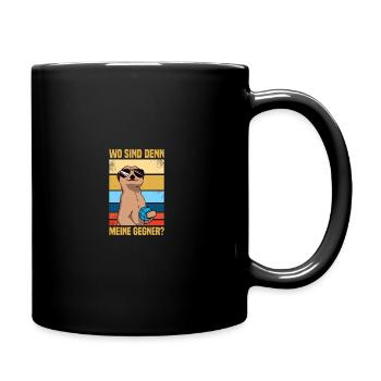 My opponents Petanque Boule Boule players - Full Colour Mug - black - Right