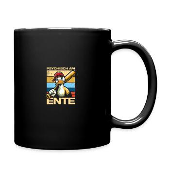 Psychic on the duck humor sarcasm fun funny - Full Colour Mug - black - Right