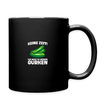Pas le temps! Drôle de concombre cornichon amateur de concombre - Mug uni - noir - Droite