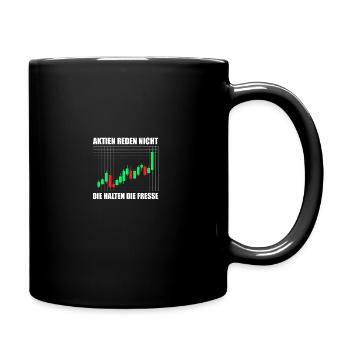 Stocks don't talk stock market stock market traders - Full Colour Mug - black - Right