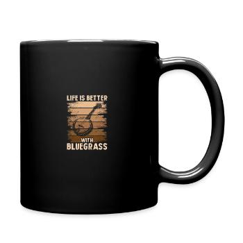 La vie est meilleure Joueur de banjo Country Bluegrass - Mug uni - noir - Droite