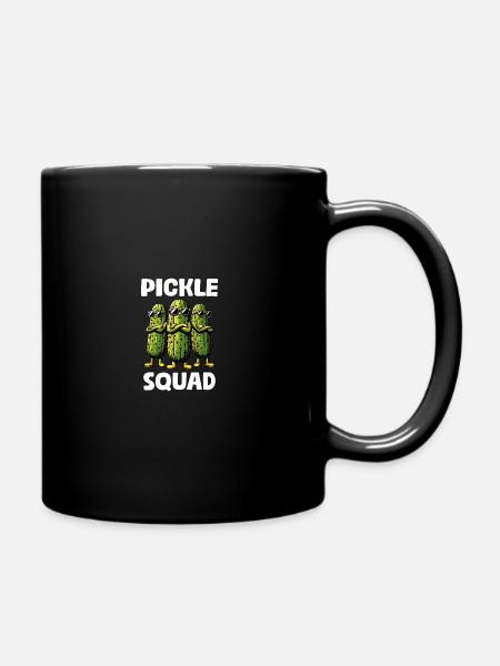 Pickle Squad Concombre drôle Cornichon Amateur de concombre - Mug uni - noir