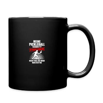 Pickleball Technique Funny Pickleball Player - Full Colour Mug - black - Right