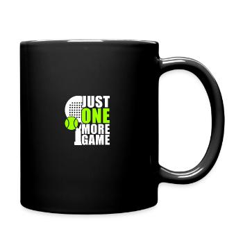 Just one more game lustiges Padelball Spieler - Tasse einfarbig - Schwarz - Rechts