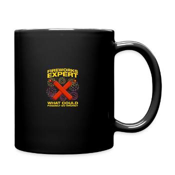 Fireworks Expert Pyrotechniker Böllern Feuerwerk - Tasse einfarbig - Schwarz - Rechts