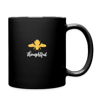 Yellow Bee Thoughtful Bee Be Thoughtful - Full Colour Mug - black - Right