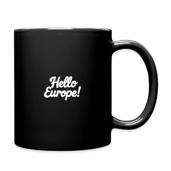 Eurovision Song Contest Fan: Hello Europe! - Full Colour Mug - black - Right