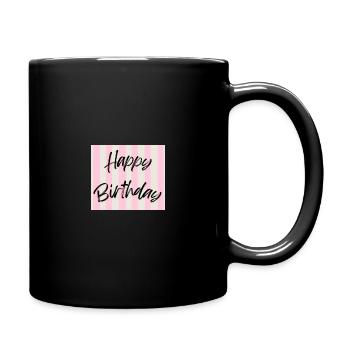 ALLES GUTE ZUM GEBURTSTAG. ALLES GUTE ZUM GEBURTSTAG. JAHRESTAG. - Tasse einfarbig - Schwarz - Rechts