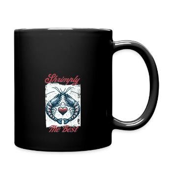Crevettes, le meilleur jeu de mots - Mug uni - noir - Droite