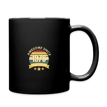 Vintage Awesome since 1976 Birthday Retro seashe - Full Colour Mug - black - Right