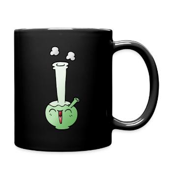 bubatz bong puff puff pass clouds above the clouds - Full Colour Mug - black - Right