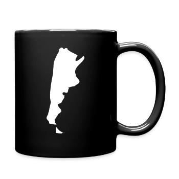 Argentinien Landkarte Flagge - Tasse einfarbig - Schwarz - Rechts