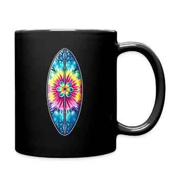 Tie Dye Surf Urlaub 2024 Hawaii - Tasse einfarbig - Schwarz - Rechts