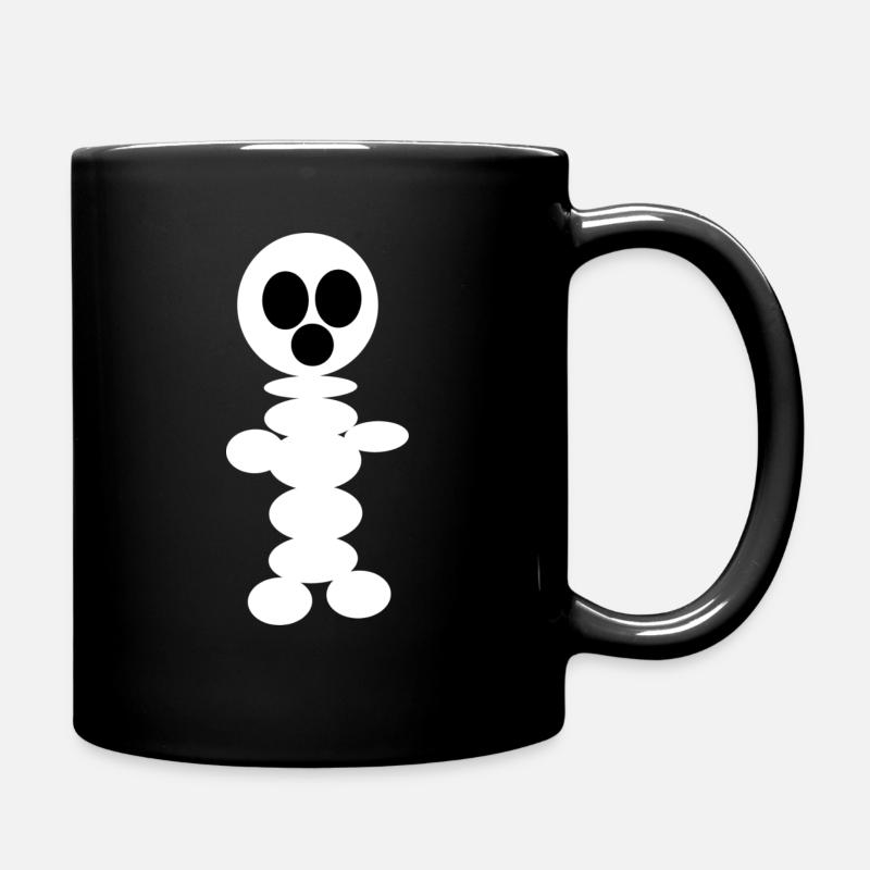 Different skeleton old man image24 - Full Colour Mug - black