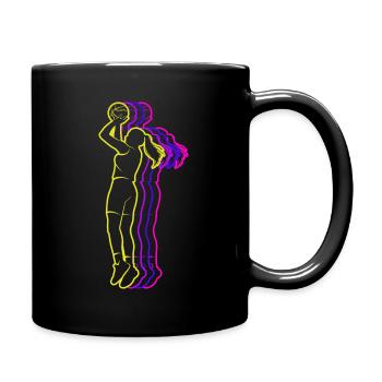 Women's basketball players - Full Colour Mug - black - Right