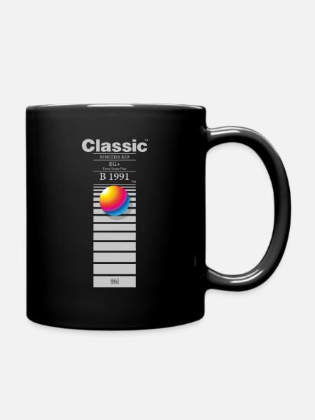 Klassisches 90er-Jahre-Shirt Geboren 1991 - Tasse einfarbig - Schwarz
