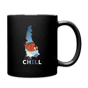 Chill Sloth Climber Climbing Cliff Funny - Full Colour Mug - black - Right