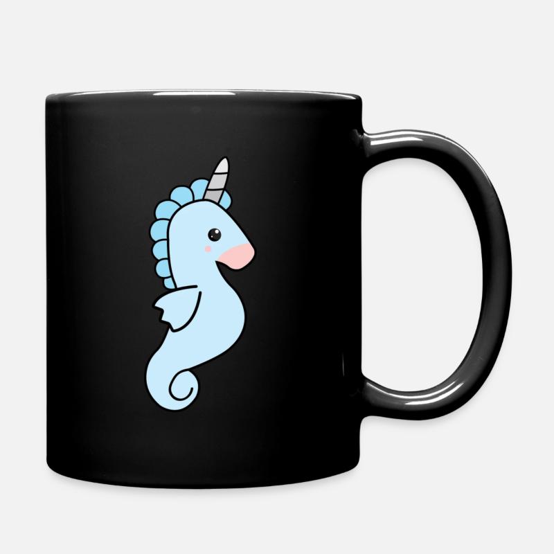 Negi the seahorse - Full Colour Mug - black