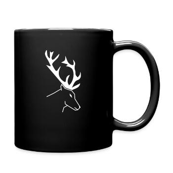 Hirsch - Tasse einfarbig - Schwarz - Rechts