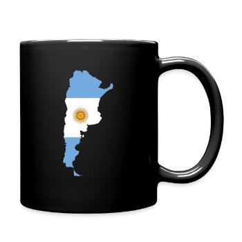 Argentinien - Tasse einfarbig - Schwarz - Rechts
