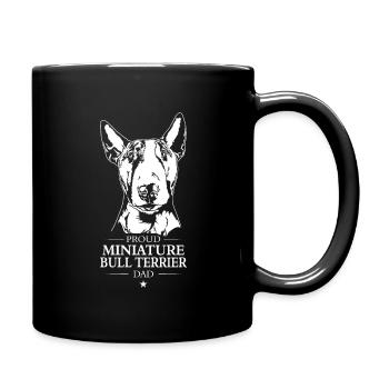 Bull Terrier miniature Papa Bullterrier Wilsigns - Mug uni - noir - Droite