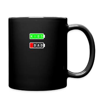 dad kids white - Tasse einfarbig - Schwarz - Rechts