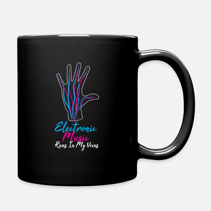 Elektronische Musik - Tasse einfarbig - Schwarz