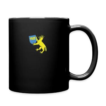 Biberacher Wappen Biber Jahrgang 1983 - Tasse einfarbig - Schwarz - Rechts