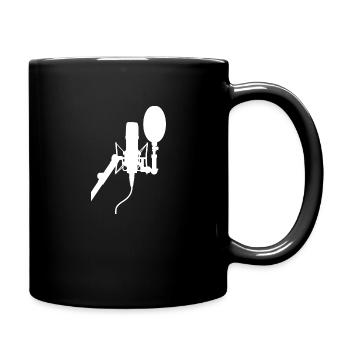 microphone - Full Colour Mug - black - Right