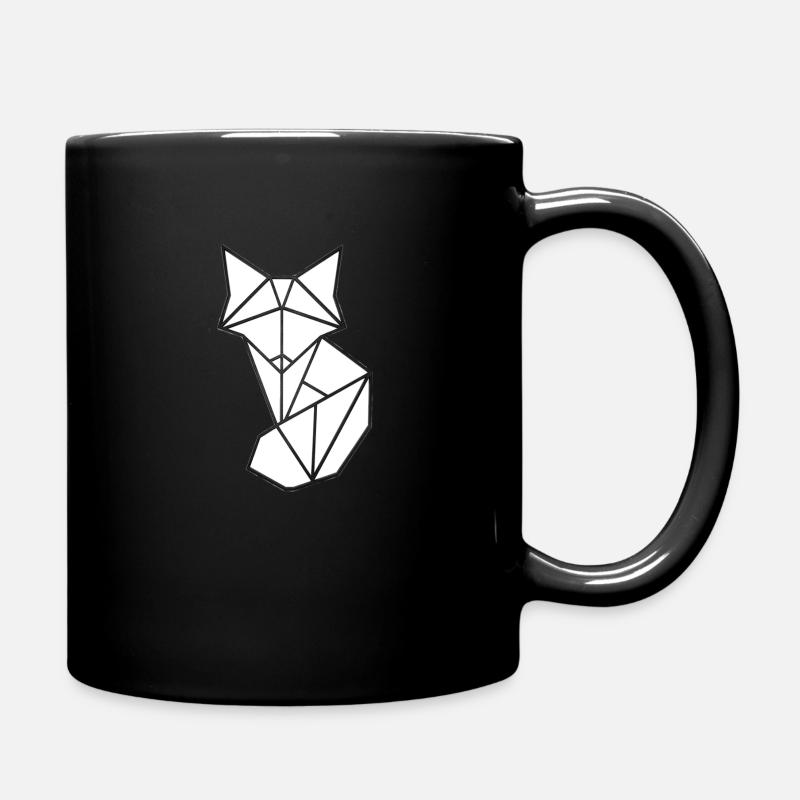 Fuchs Polygon - Tasse einfarbig - Schwarz