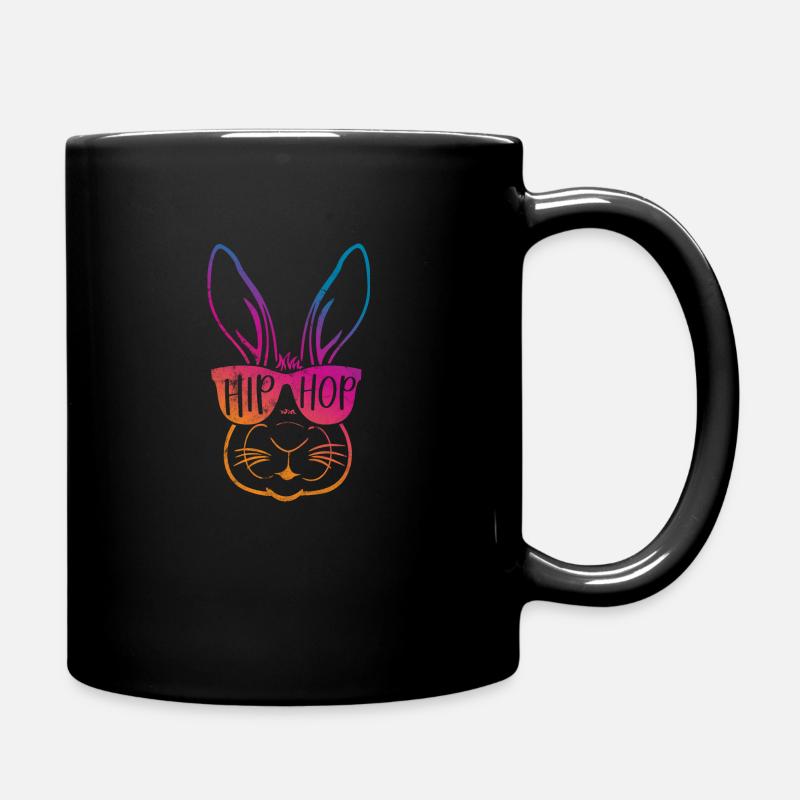 Hip Hop Hase Rap - Tasse einfarbig - Schwarz