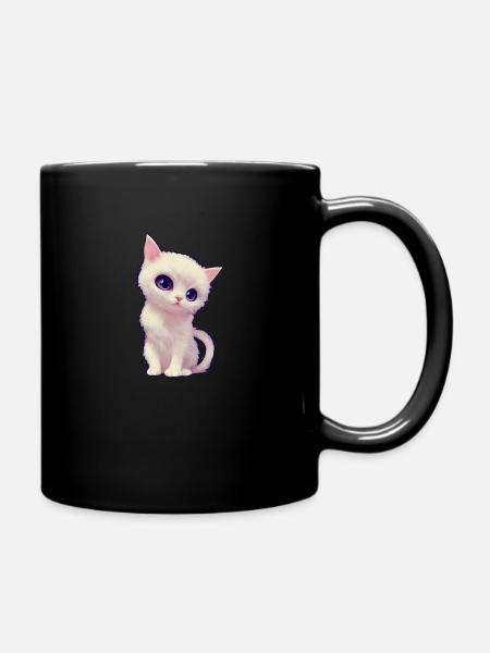 chat mignon - Mug uni - noir
