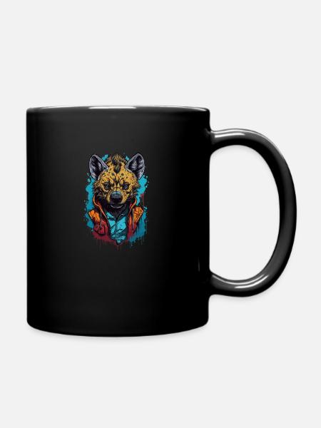 Hyäne - Tasse einfarbig - Schwarz