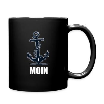 Moin Anker - Tasse einfarbig - Schwarz - Rechts