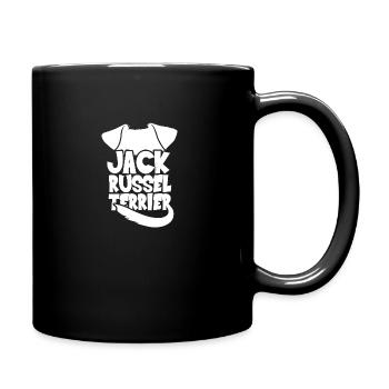 silhouette Jack Russel Terrier - Blanc - Mug uni - noir - Droite